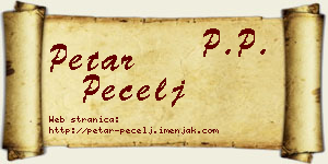 Petar Pecelj vizit kartica